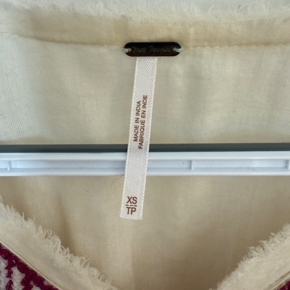 Free People Neo Folk Embroidered boho midi Dress elastic waist 33967 - Picture 12 of 15